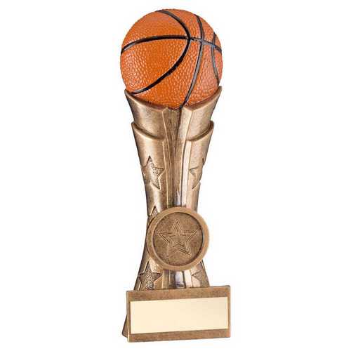 Flat backed Basketball Column Trophy