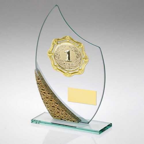 Gold highlight Glass Sail Trophy