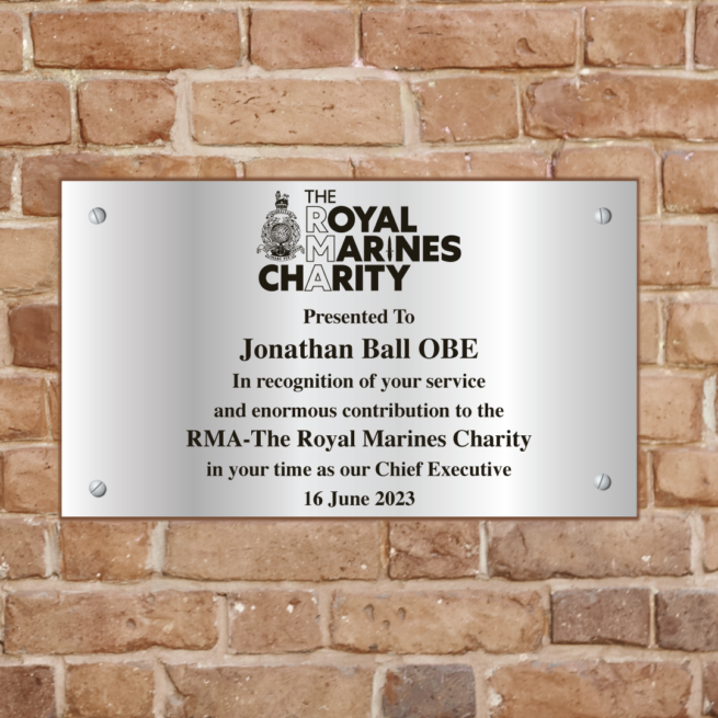 Bespoke Silver Effect Plaque