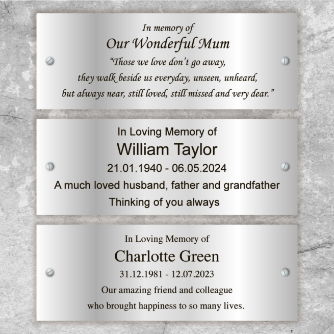 Silver Plaque Example