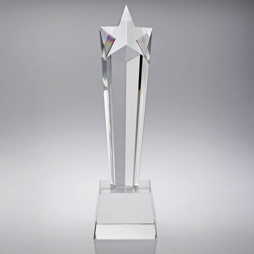 Tall Clear Glass Star Award