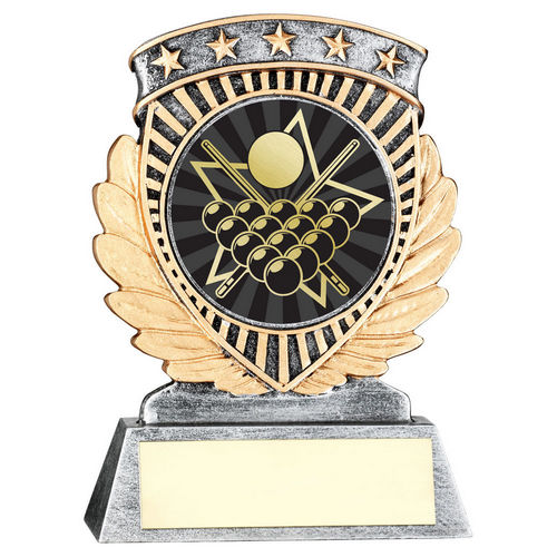 Pool / Snooker 5 Star Pewter/Gold Trophy