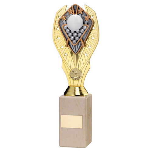 Snooker Disc on Gold Holder with Marble Base