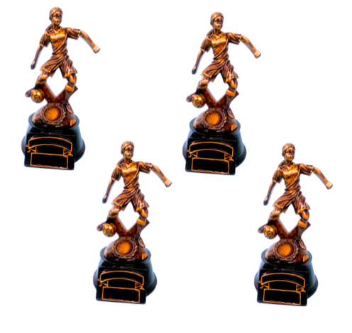 Football Bundle - 4 x Female Football Trophies