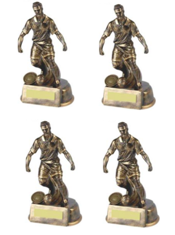 Football Bundle - 4 x 19cm Male Football Trophies