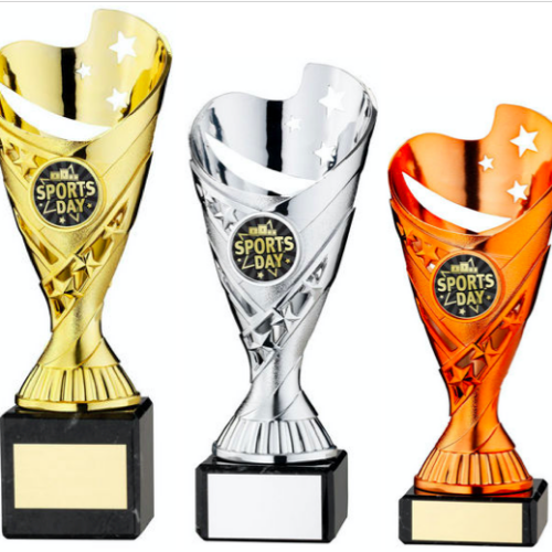 Sports Day Trophy-Gold, Silver, Bronze