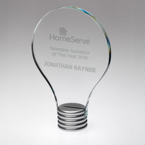 Clear Glass Light bulb Award