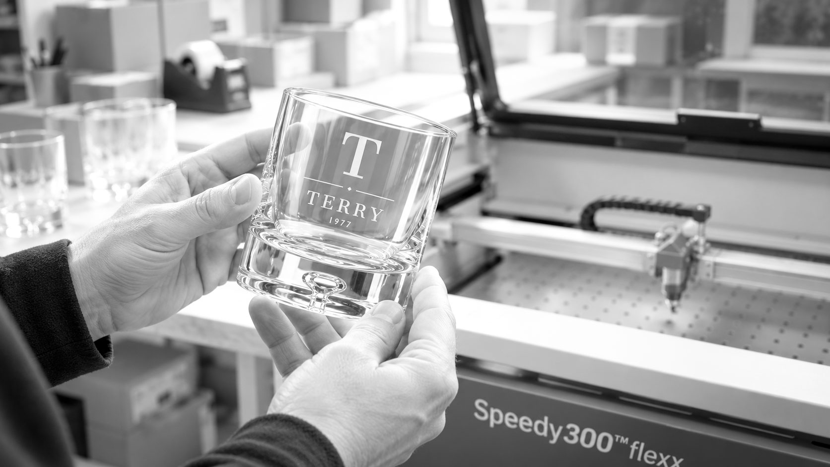 Gift being personalised in our Portsmouth workshop