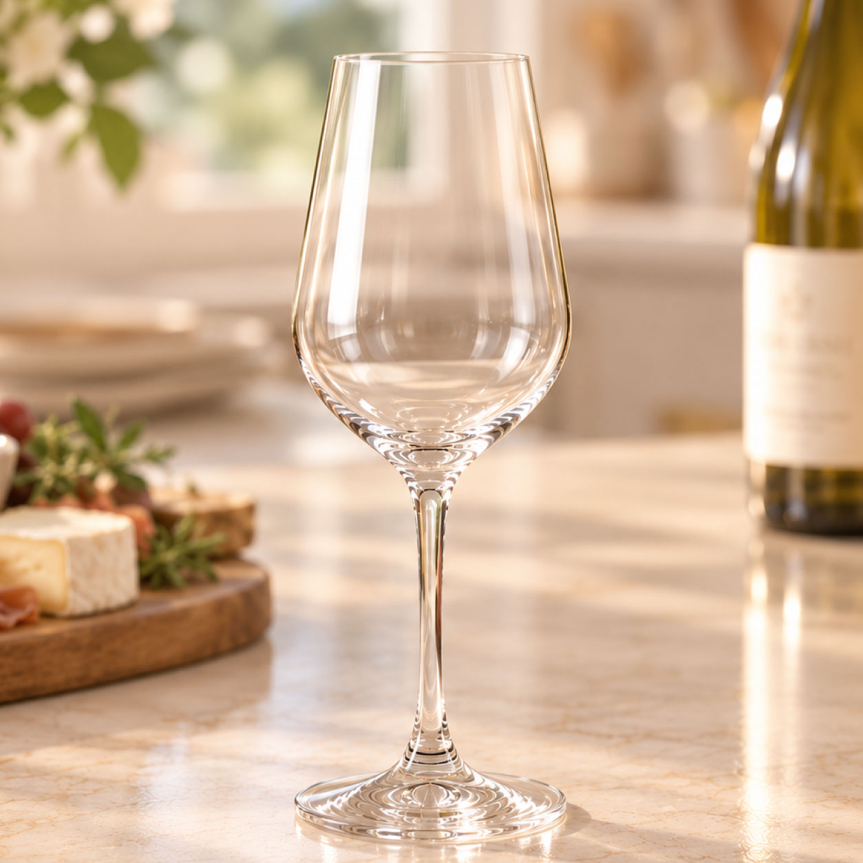 A crystalite wine glass ready to personalise with your own engraving.