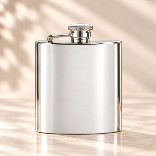 Add your own engraving to this stainless steel 6oz hip flask