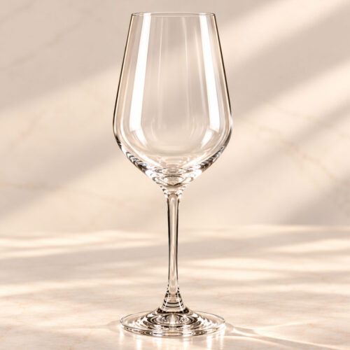A crystalite wine glass ready to personalise with your own engraving.